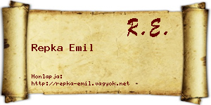 Repka Emil névjegykártya